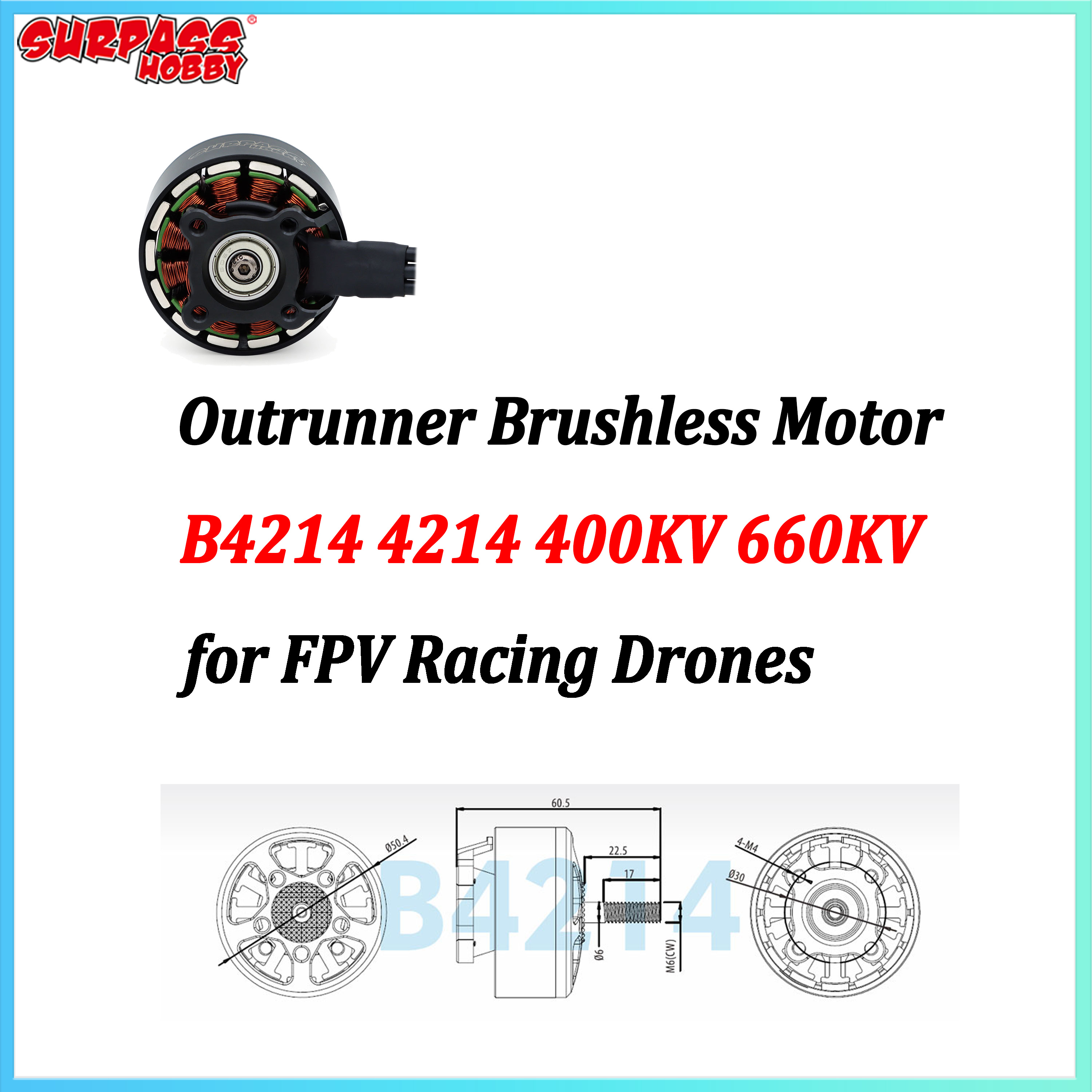 Drone Racing Esc - Surpass Hobby B4214 4214 400KV 660KV