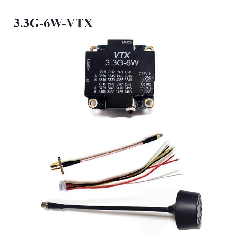 3.3G 4W/6W  FPV VTX VRX Transm - огляд і ціна Drone Racing Receiver