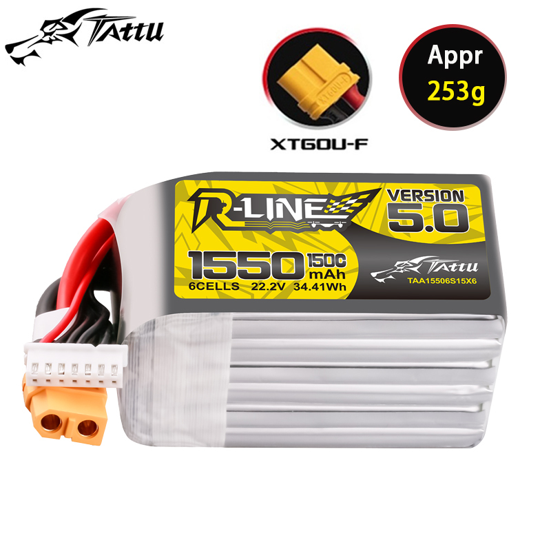 TATTU-R-LINE 5.0 22.2V 1550mAh - огляд і ціна Drone Racing Battery