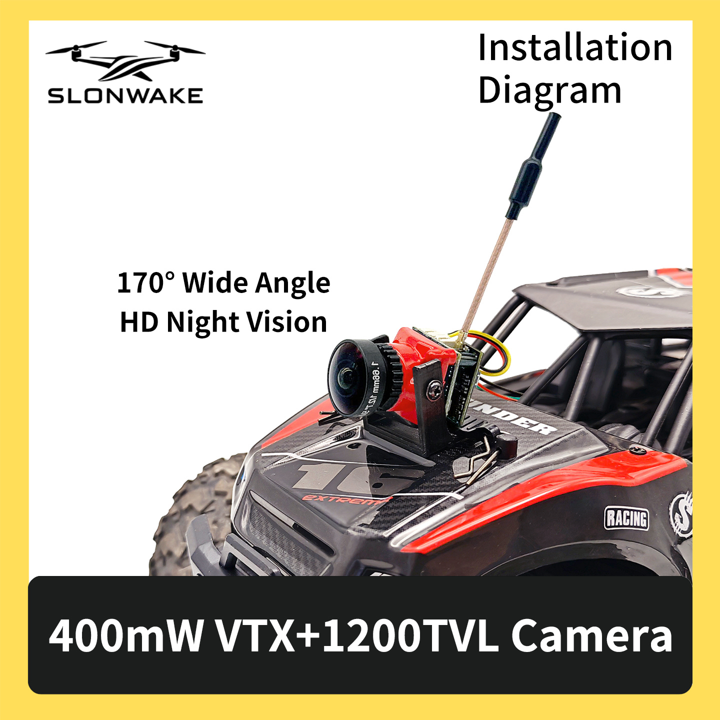 SLONWAKE 5.8G 48CH FPV 400mw V - огляд і ціна Drone Racing Frame