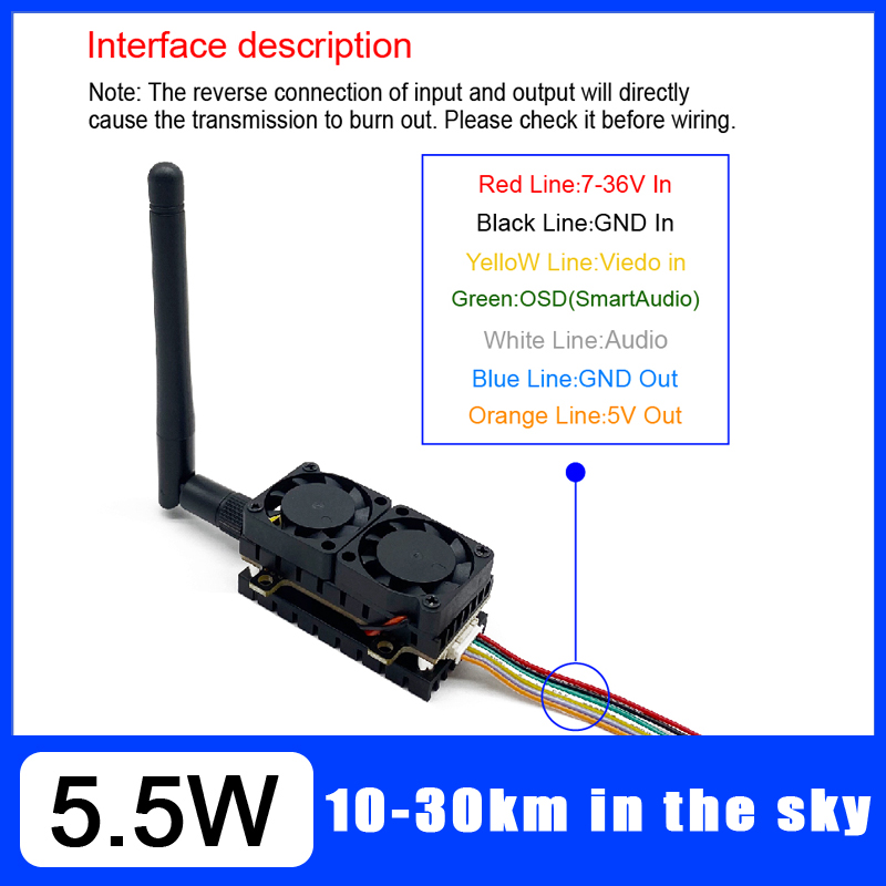 Long Range 5.8GHz 5.5W Video T - огляд і ціна Drone Racing Frame
